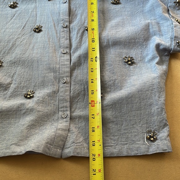 Cropped top from Dex in 100% cotton. Pale blue colour. Size US S - Picture 3 of 8